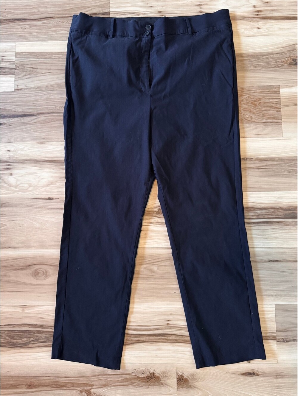 Lane Bryant Size 24 Black Stretch Career Dress Pants Straight Leg Work Trousers
